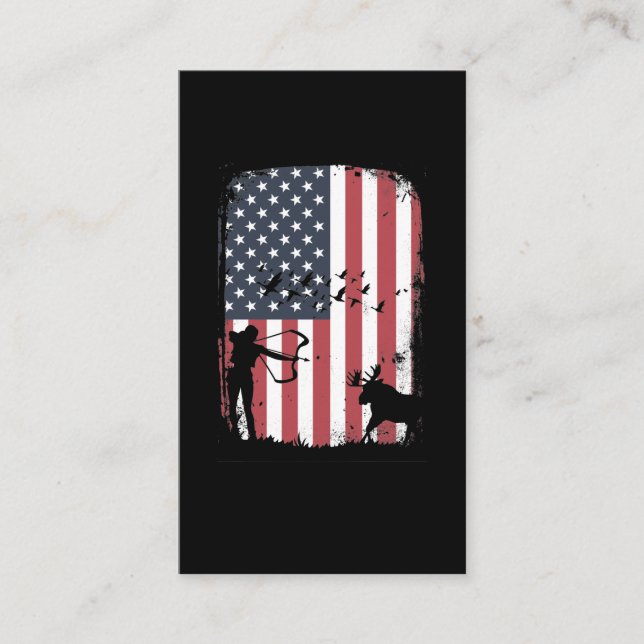 Bow Deer Junting USA Deer Hunter Visitenkarte (Vorderseite)