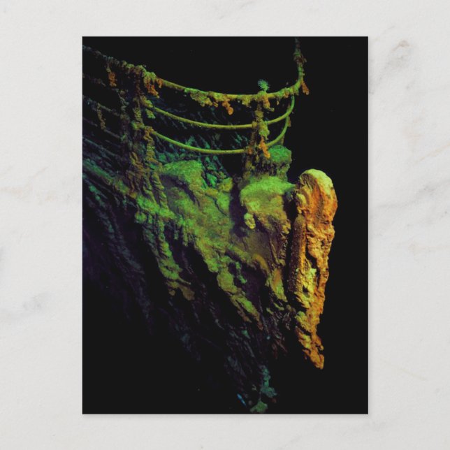 Bow der Titanic, wie aus MIR I U-Boot gesehen Postkarte (Vorderseite)