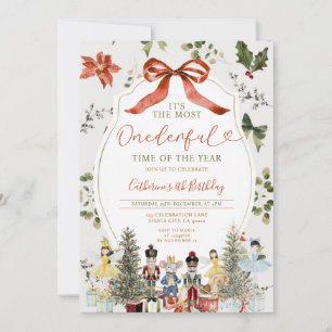 Bow Es ist der schönste Weihnachtsgeburtstag Einladung
