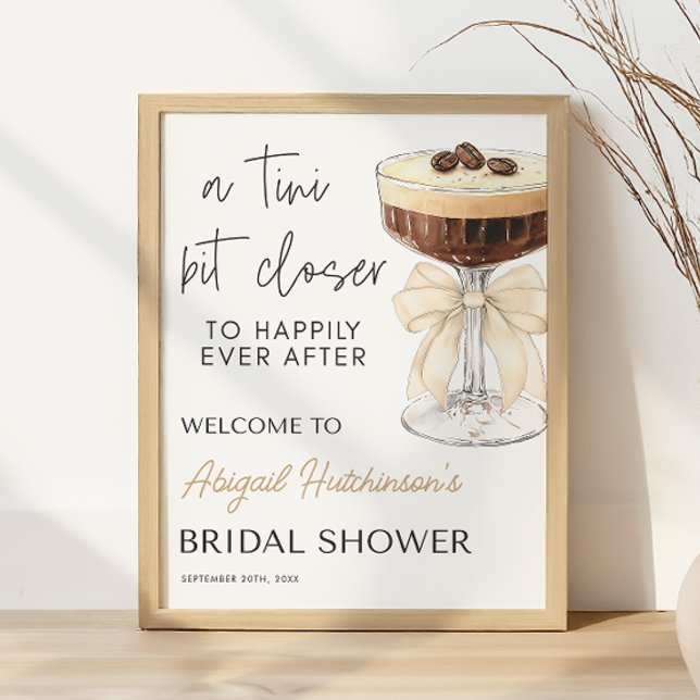 Bow Espresso Martini Brautparty - 16x20 Poster (Bow Espresso Martini Bridal Shower - 16x20 Poster)