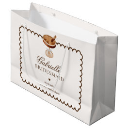 Bow Espresso Martini Coffee Bridesmaid Vielen Dank Große Geschenktüte