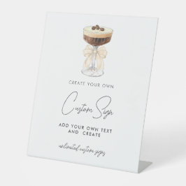 Bow Espresso Martini Custom Sockelschild