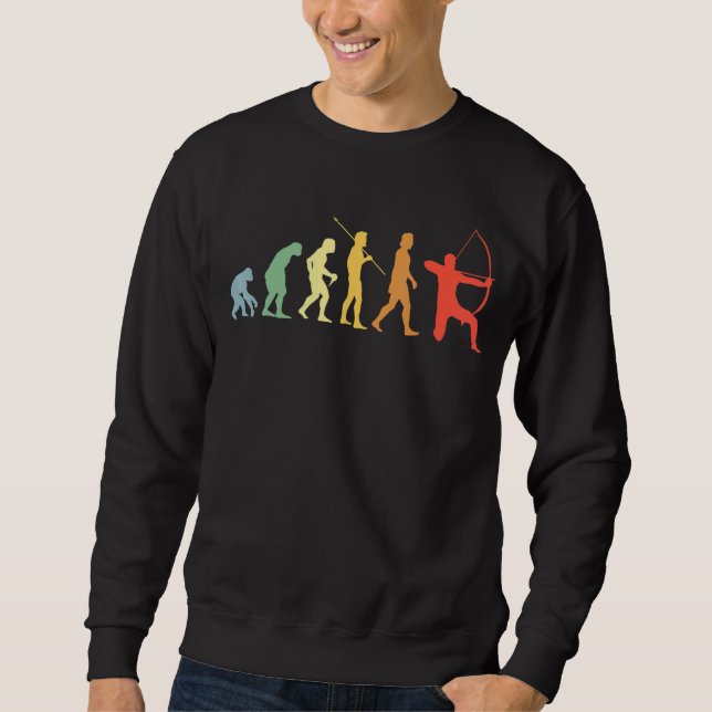 Bow Evolution Retro Archery Archer Sweatshirt (Vorderseite)