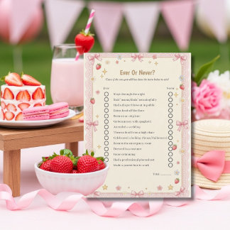 Bow First Birthday Ever or Never game card Feiertagskarte