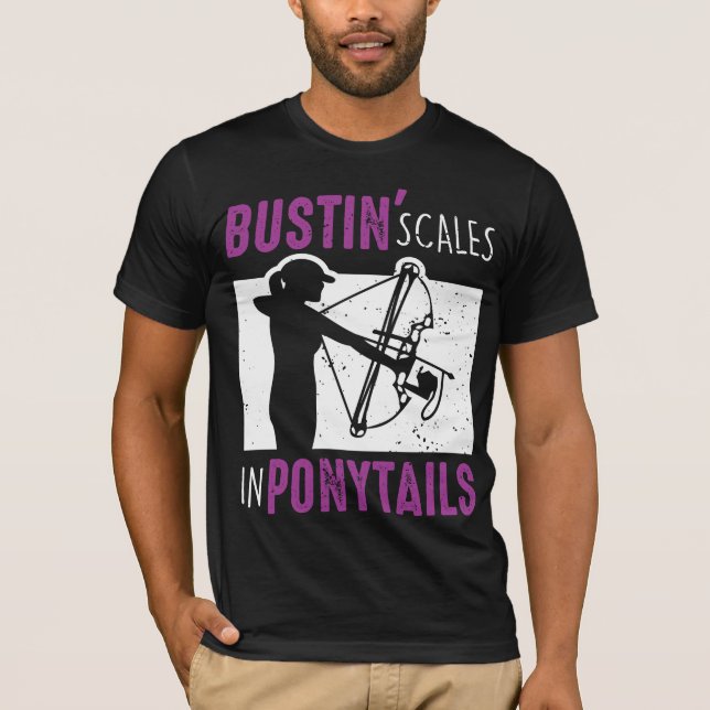 Bow Fish Archery Woman Bowfishing Sport T-Shirt (Vorderseite)