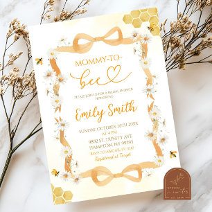 Bow Floral Daisy Mommy zu sein Brautparty Einladung