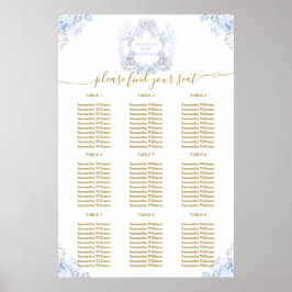 Bow Floral Teddy Bear Wappen Diagramm Poster