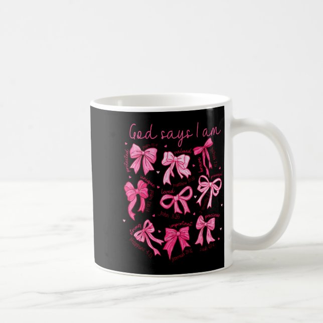 Bow God Say I Am Christian Girl Teen Women Bible V Kaffeetasse (Rechts)