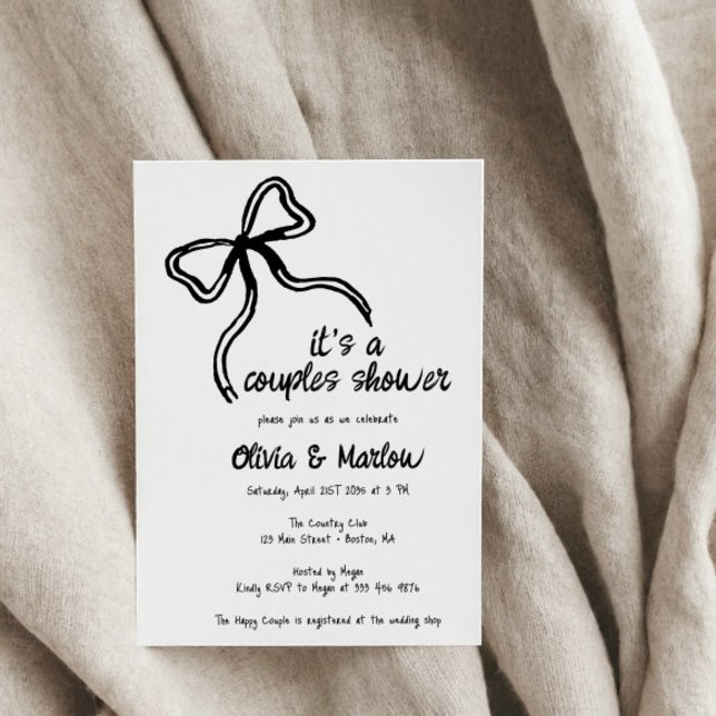 Bow Hand illustrierte Dusche Einladung (Von Creator hochgeladen)