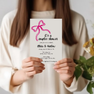 Bow handschriftlich Coudusche Party Einladung