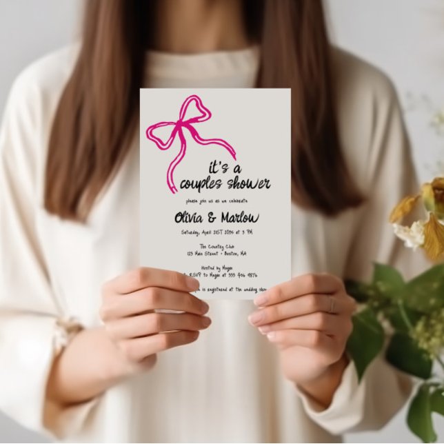 Bow handschriftlich Coudusche Party Einladung (Von Creator hochgeladen)