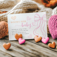 Bow Hearts verschenkt Bücher für Baby Karte