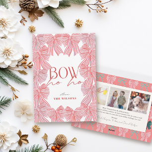 Bow Ho Ho Red & Pink Bows 3 Foto Weihnachten