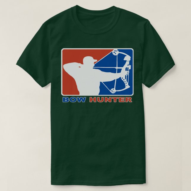 Bow Hunter Major League Bows und Arrow Jagen T-Shirt (Design vorne)