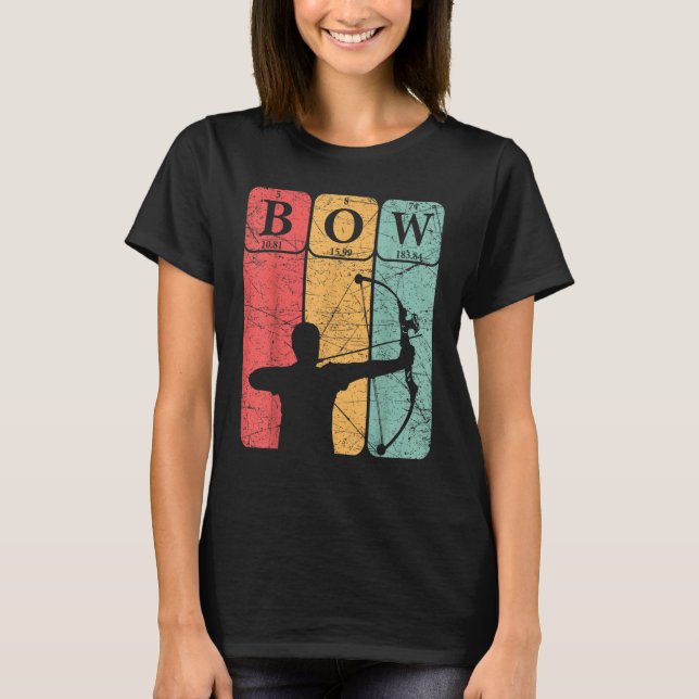 Bow Hunter Periodic Table Elements Bow Hunting Arc T-Shirt (Vorderseite)