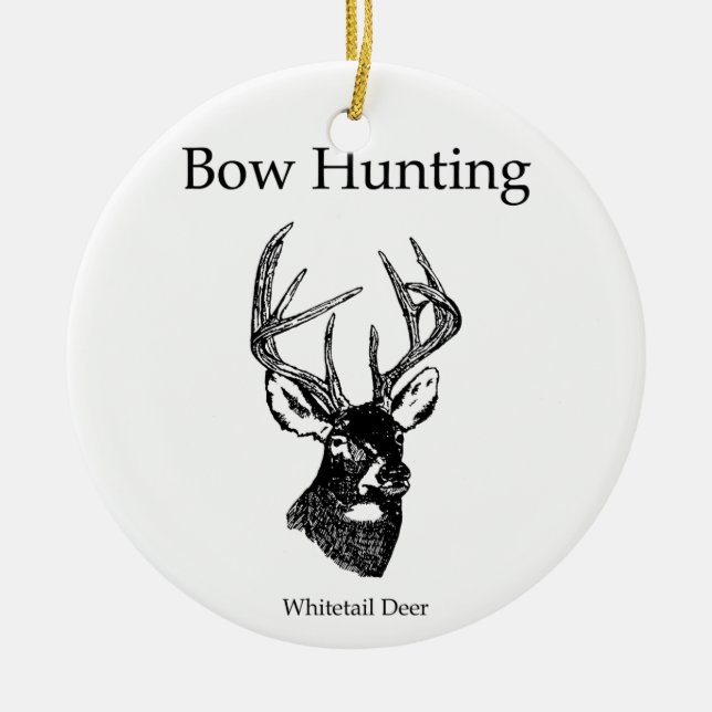 Bow Hunting (White Tail Buck) Keramik Ornament (Vorne)