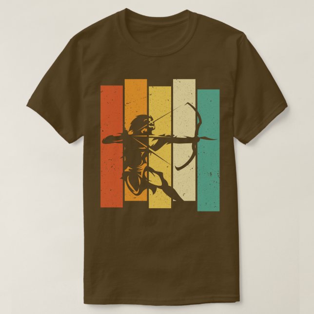 Bow Jagd Geschenke Retro Bogenschießen T-Shirt (Design vorne)