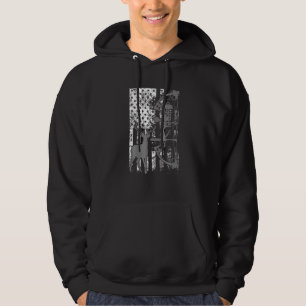 Bow Jagd Hirsche Flag Niedlich I Liebe Bogenjagd Hoodie