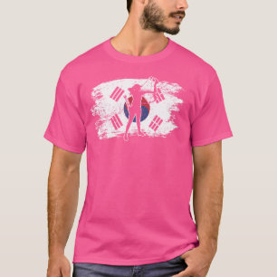 Bow Jagdarchie Koreanische Flagge Südkorea T-Shirt