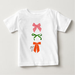 Bow Jolly Little Things Christmas  Baby T-shirt