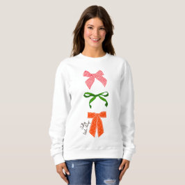 Bow Jolly Little Things Christmas  Sweatshirt