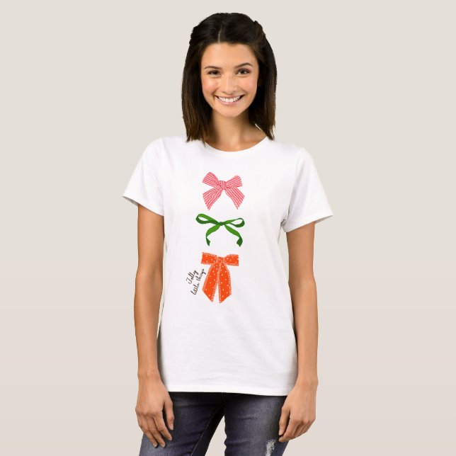 Bow Jolly Little Things Christmas  T-Shirt (Vorne ganz)