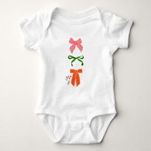 Bow Jolly Little Things Weihnachten Baby Strampler