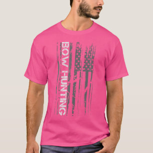 Bow Junting American Flag Crossbow Dee Hunter T-Shirt