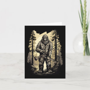 Bow Junting Bigfoot Funny Hunting Gift Karte