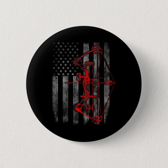Bow Junting Flag Archery Funny Junting Gift Button (Vorderseite)