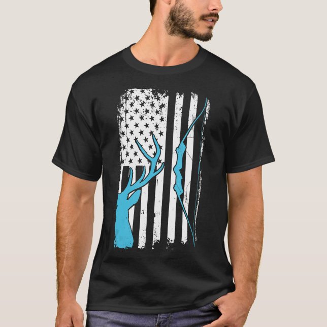 Bow Junting Whitetail Deer Hunter Archer U T-Shirt (Vorderseite)