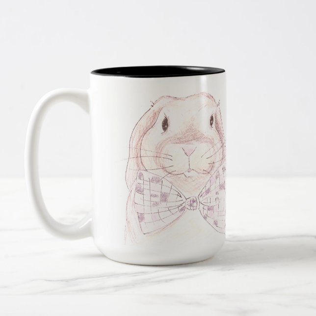 Bow Krawatte Bunny Tasse (Links)