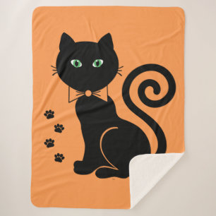 Bow Krawatte Cat Orange Sherpa Blanket Sherpadecke