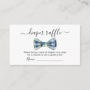 Bow Krawatte Diaper Raffle Babydusche Begleitkarte