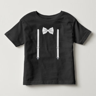 Bow-Krawatte mit Suspendern - Bowtie für Hochzeit Kleinkind T-shirt