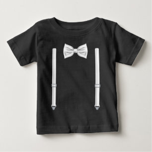 Bow-Krawatte mit Suspendern - Bowtie für Hochzeite Baby T-shirt