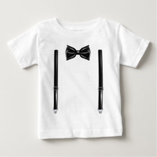Bow-Krawatte mit Suspendern - Bowtie für Hochzeite Baby T-shirt