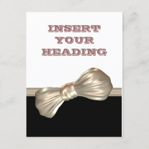 Bow Krawatte Schwarz-weiß Creme Einladung