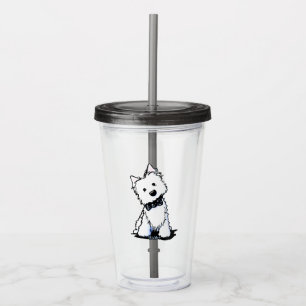 Bow Krawatte Westie Boy Acrylic Tumbler Acryltrinkbecher