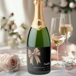 Bow Leopard drucken schwarzen Junggeselinnen-Absch