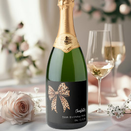 Bow Leopard Print Black Birthday Party