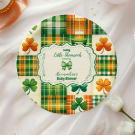 Bow Lucky Little Kleeblatt Babydusche Pappteller