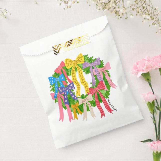 Bow Merry And Bright Christmas  Geschenktütchen (Versiegelt)