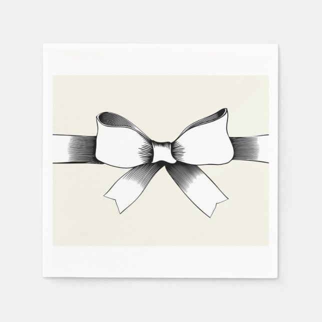 Bow mit Ribbon-Papier Napkins Serviette (Vorderseite)