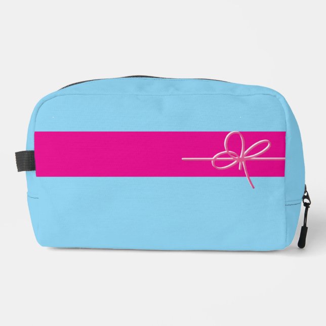 Bow on Pink Waschbeutel (Vorderseite)