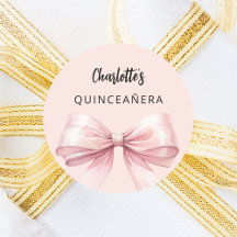 Bow Pink Quinceanera