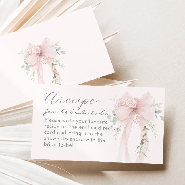 Bow Recipe for the bride Coquette Aesthetic Begleitkarte (Von Creator hochgeladen)