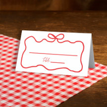 Bow Red Hand Drawing Wavy Brautparty