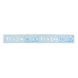 Bow Ribbon seine a Boy Baby Schuhe Blue Ribbon Ripsband