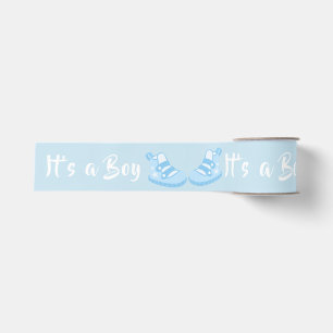 Bow Ribbon seine a Boy Baby Schuhe Blue Ribbon Ripsband